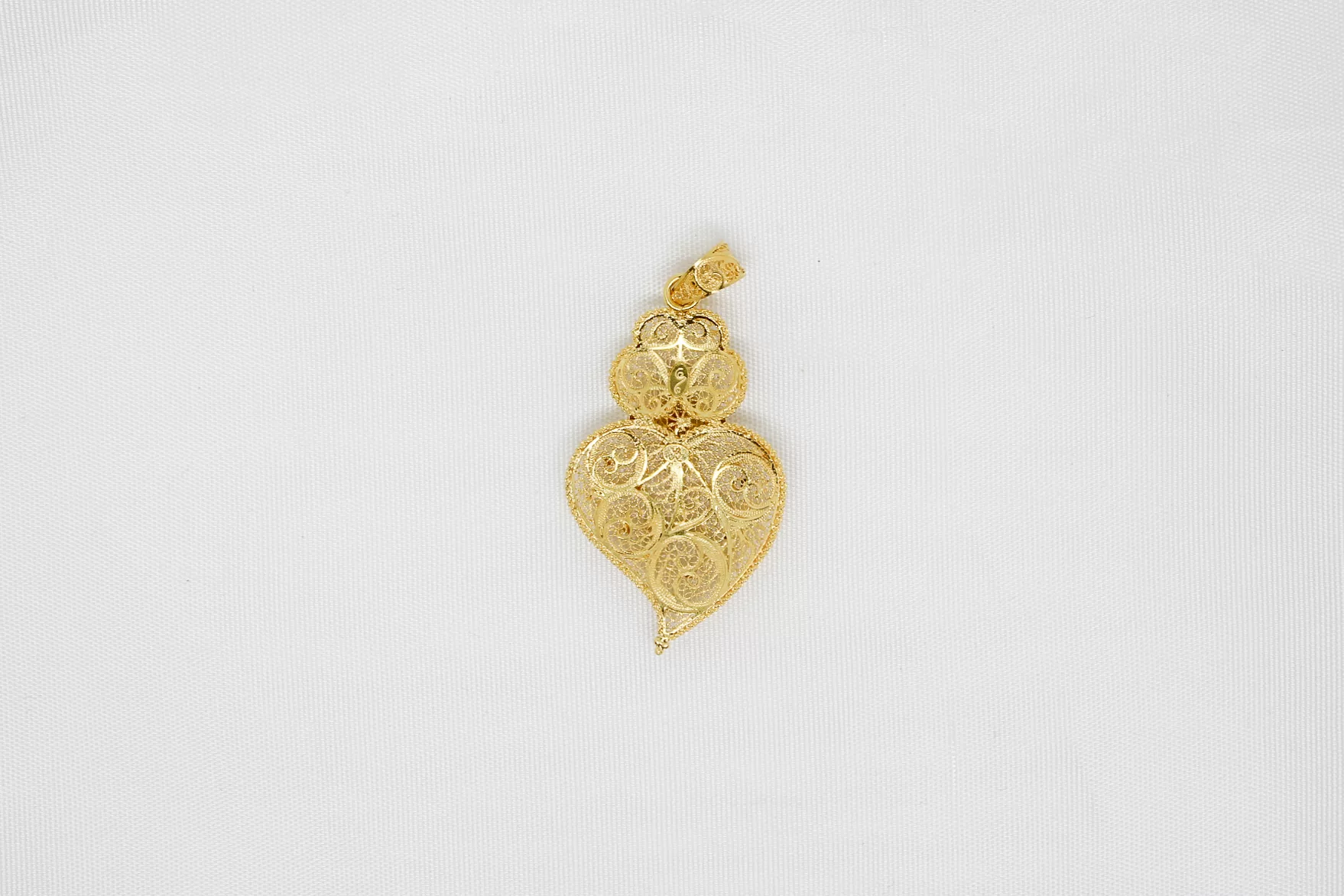 Medalha em ouro coração 38mm